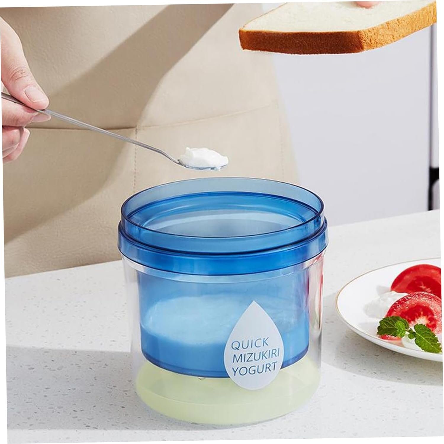 Yunnker Joghurtgläser Joghurthersteller Sieb Griechisch Joghurthersteller, (1-tlg), wiederverwendbarer Waschmaschinen Joghurtsieb Sojabohnen Milchkäse