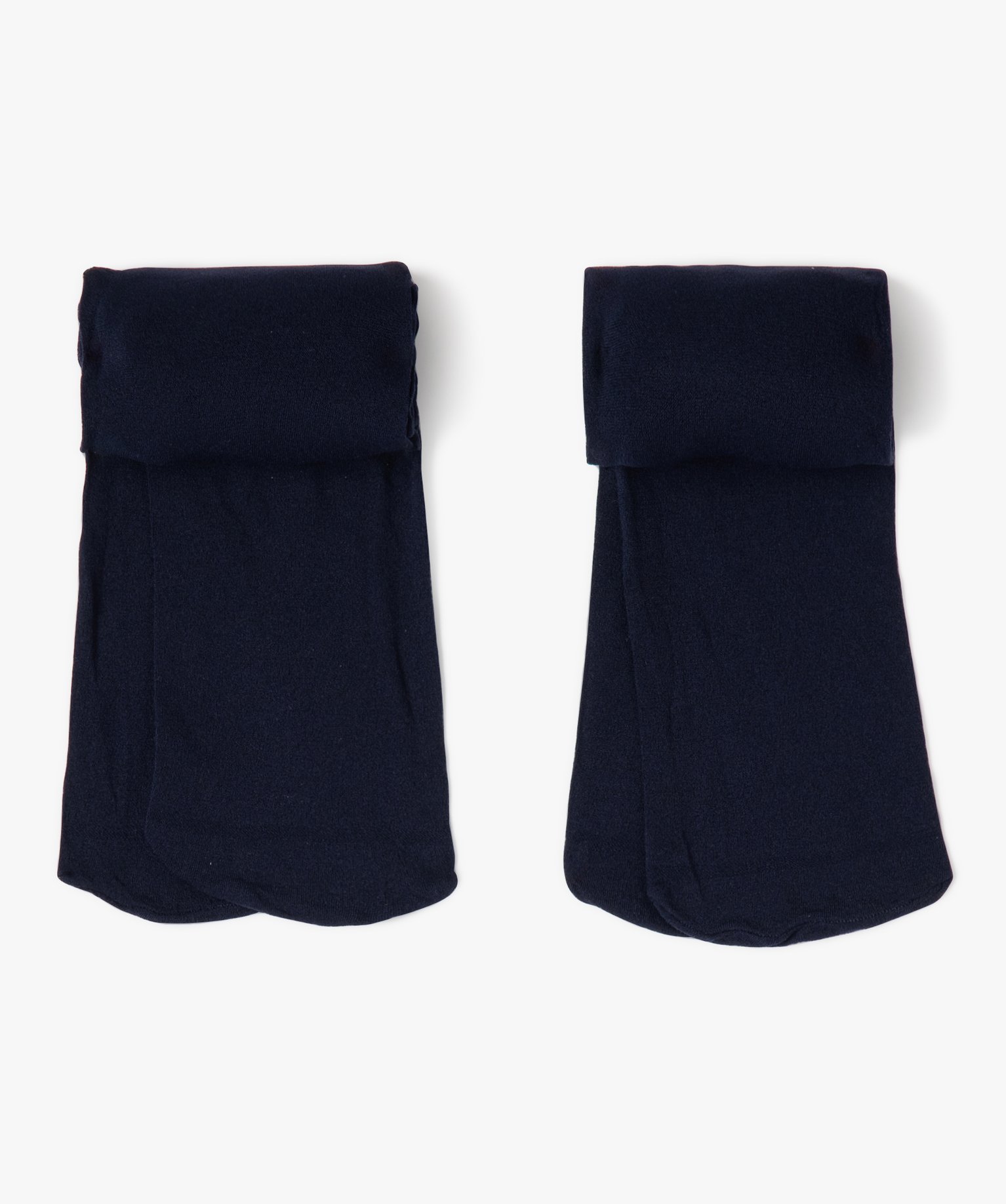 Collants fille semi-opaques unis (lot de 2) marine | GEMO