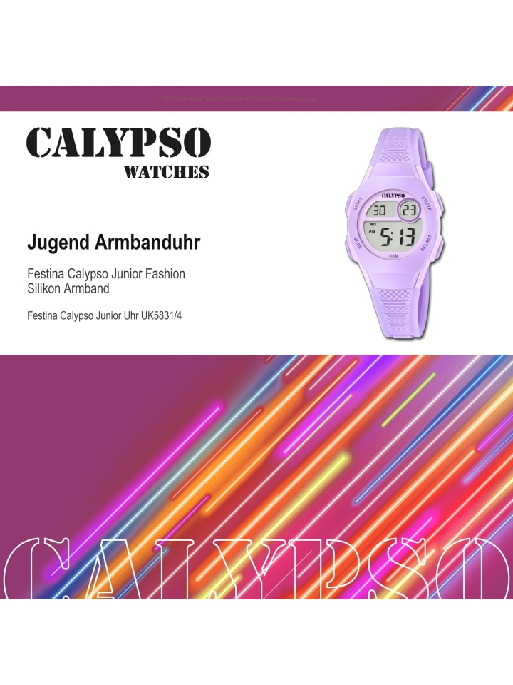 Calypso Digital-Armbanduhr Calypso Junior lila klein (ca. 28mm) günstig kaufen onesize