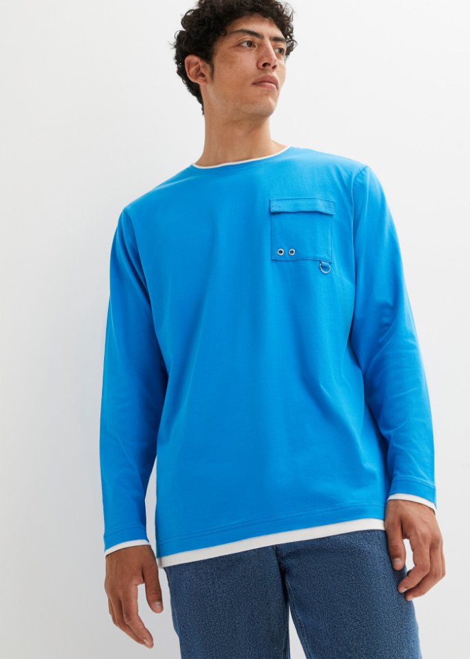 Langarmshirt aus Bio Baumwolle, Loose Fit