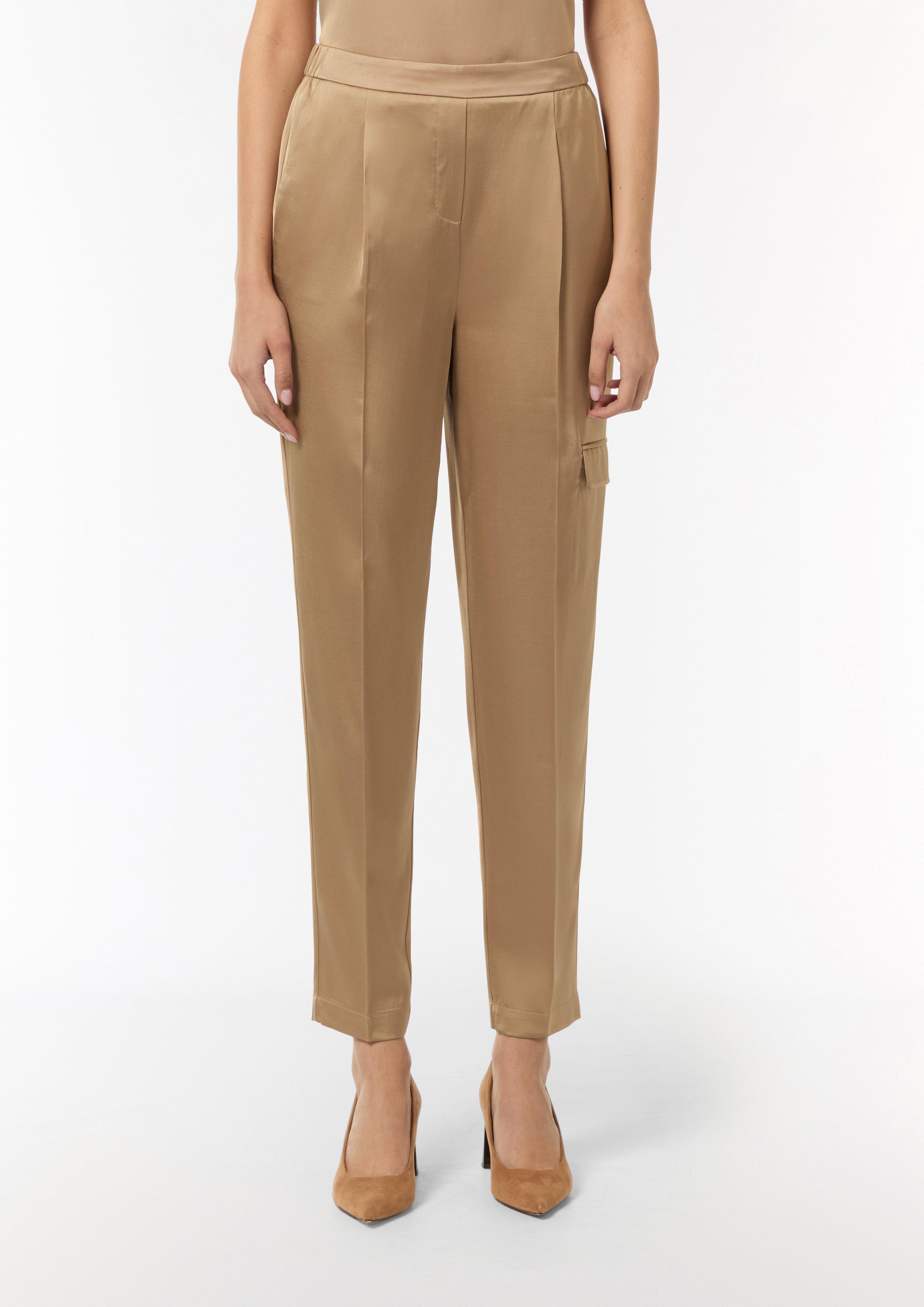 Cargohose aus Satin - braun