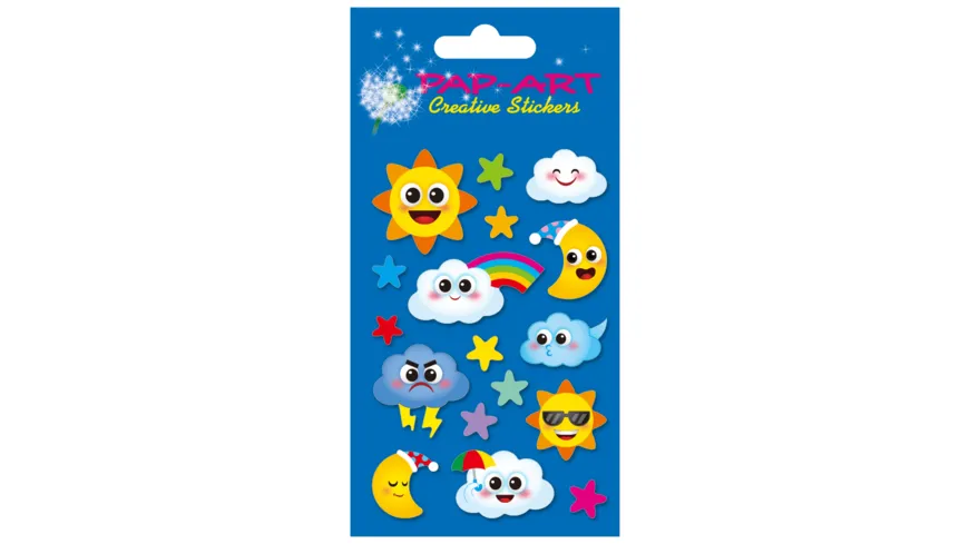 PAP-ART Relief-Sticker Smileys 8x12cm
