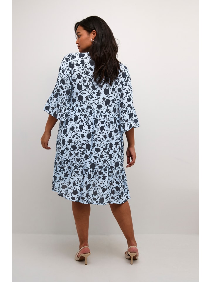 KAFFE curve Kleid KCisma in Blue Tone Graphic Flower günstig kaufen
