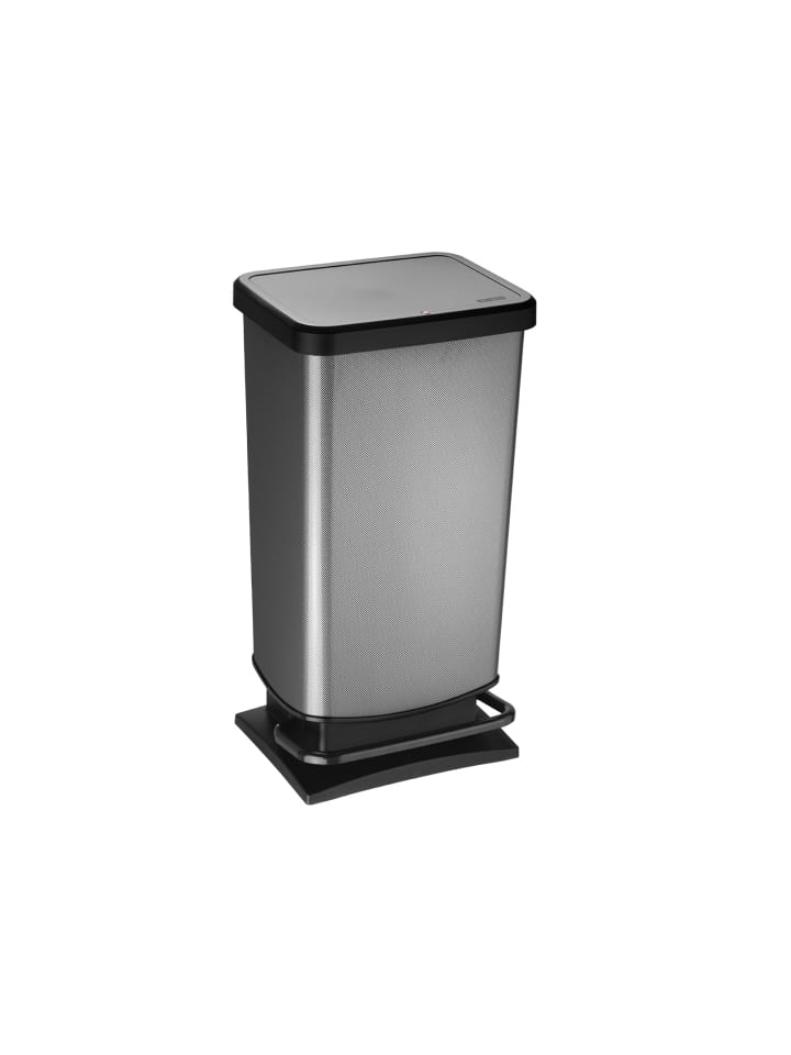 Rotho Paso Mülleimer 40l mit Pedal und Deckel in Carbon metallic günstig kaufen onesize