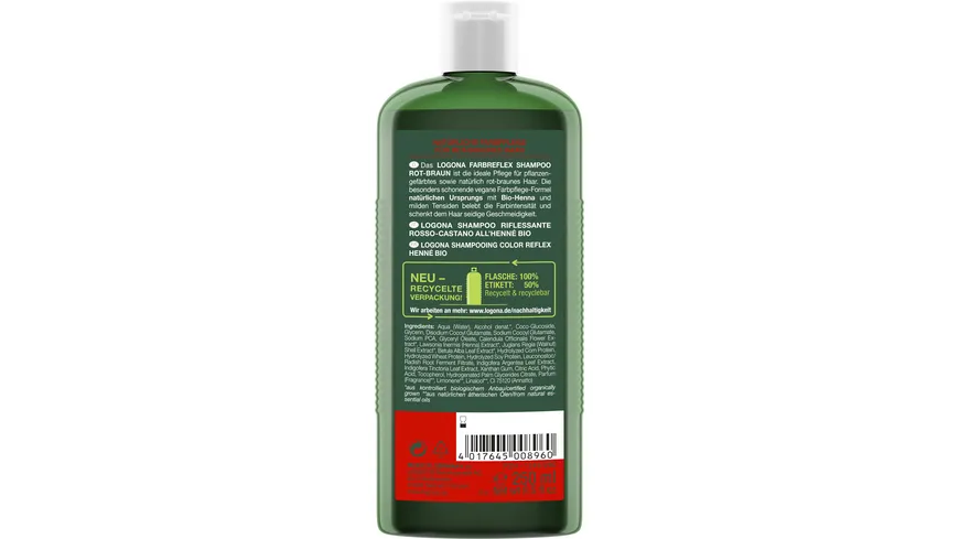LOGONA Farbreflex Shampoo Rot-Braun Bio-Henna 250 ml