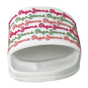 Pepe Jeans Slider Colors Pantolette in weiß
