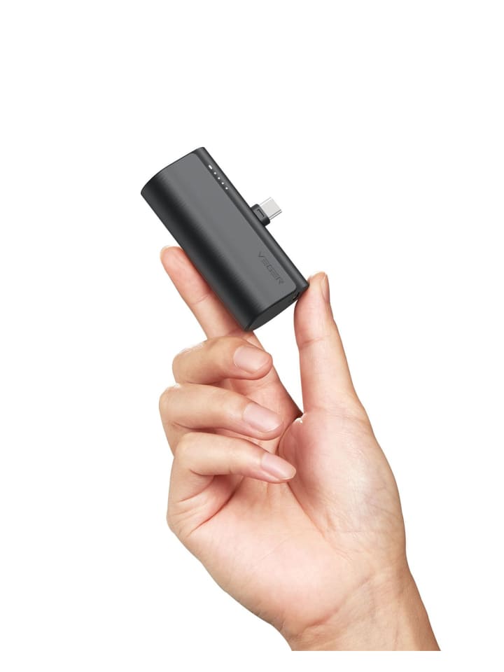 Veger Power Bank PlugOn - 5000mAh mit Built Connector für Type C P in Schwarz günstig kaufen onesize