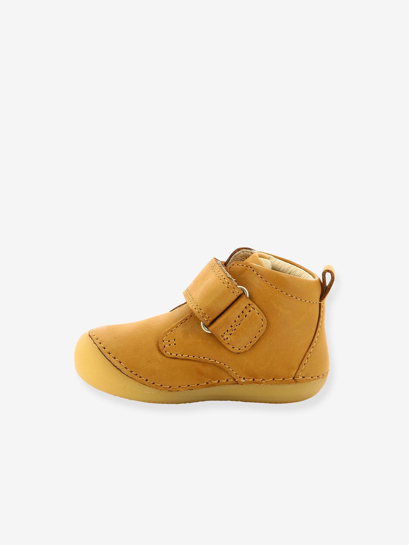 Bottillons cuir bébé garçon Sabio KICKERS® 1ers pas camel