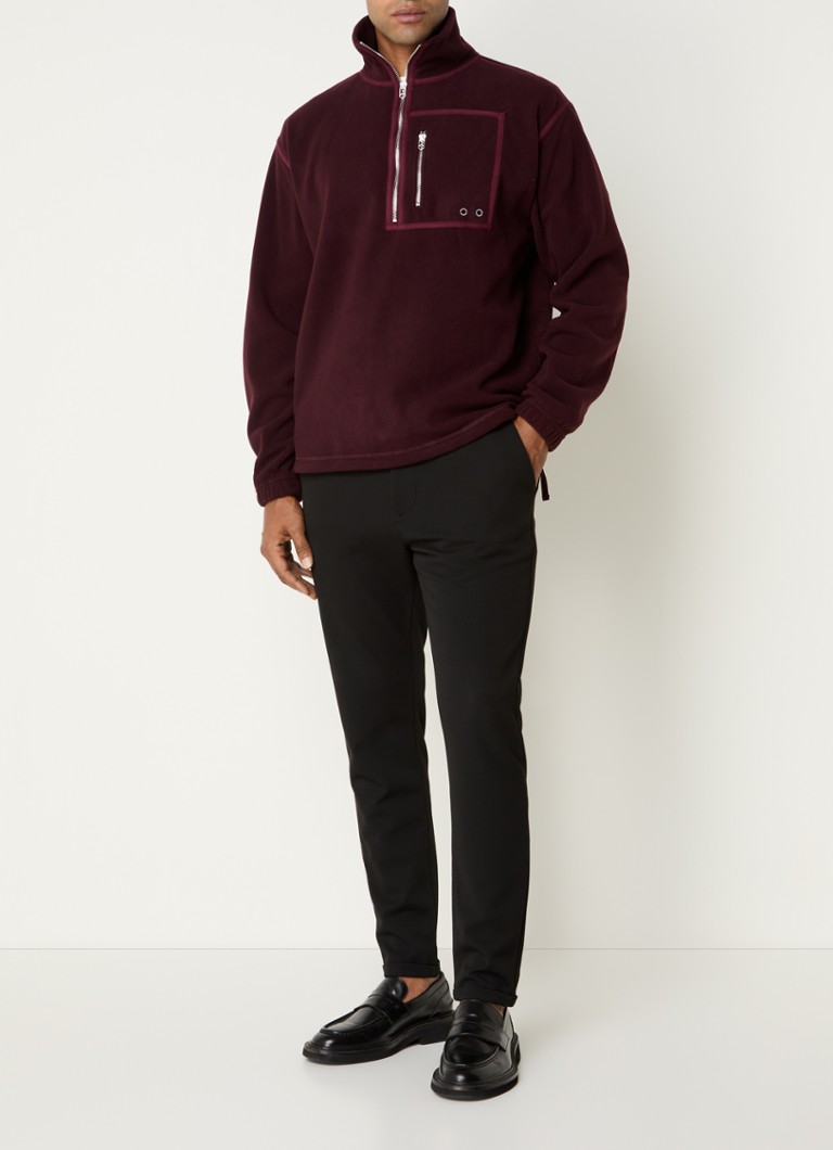New Amsterdam Surf Association Fleece sweater with half zip and logo