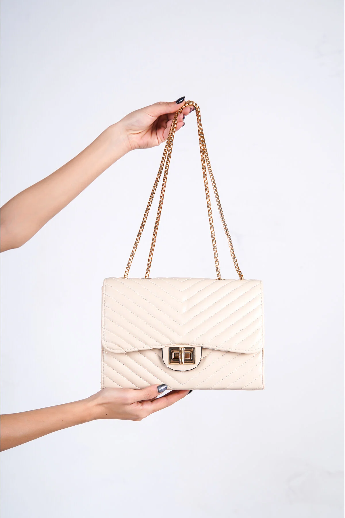 Capone Outfitters  Capone London Quilted Beige Damentasche