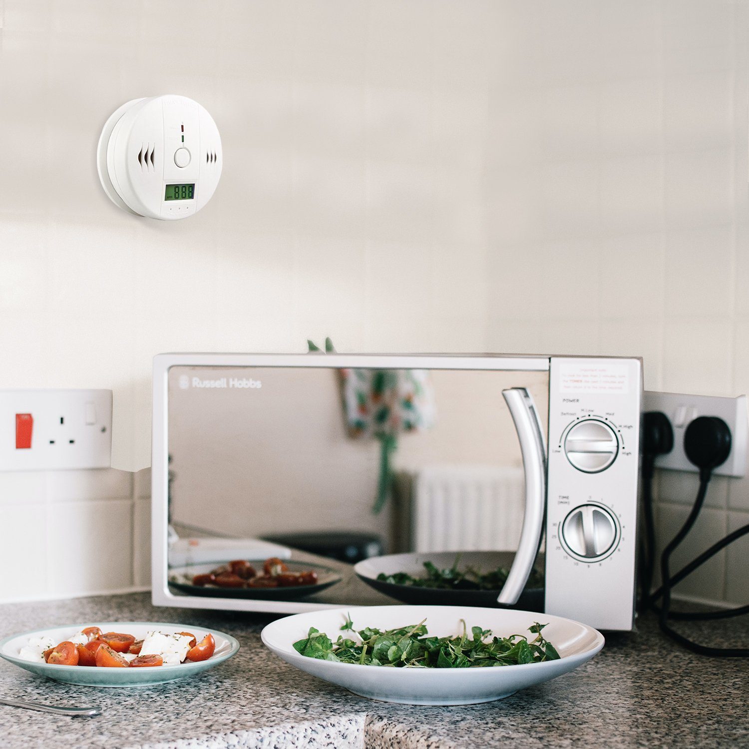 Gimisgu CO Melder Brandmelder Feueralarm Alarm Kohlenmonoxidmelder Detektor Rauchmelder (Gas Melder LCD Anzeige Flur Wohnzimmer Esszimmer LED Gassensor, einfache installation)