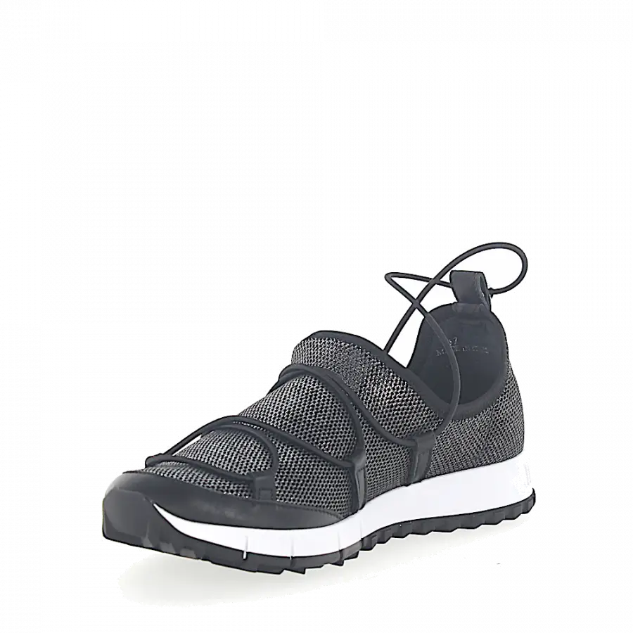 Jimmy Choo - Sneaker low Logo Metallisch schwarz silber - grau