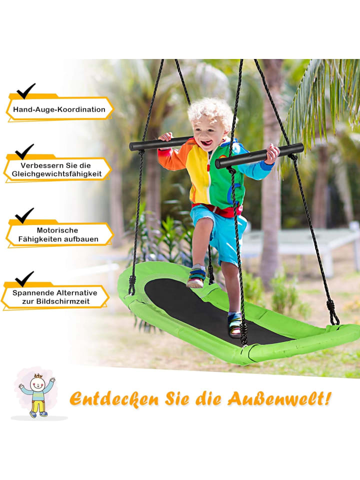 COSTWAY 123x45cm Nestschaukel in Grün günstig kaufen onesize