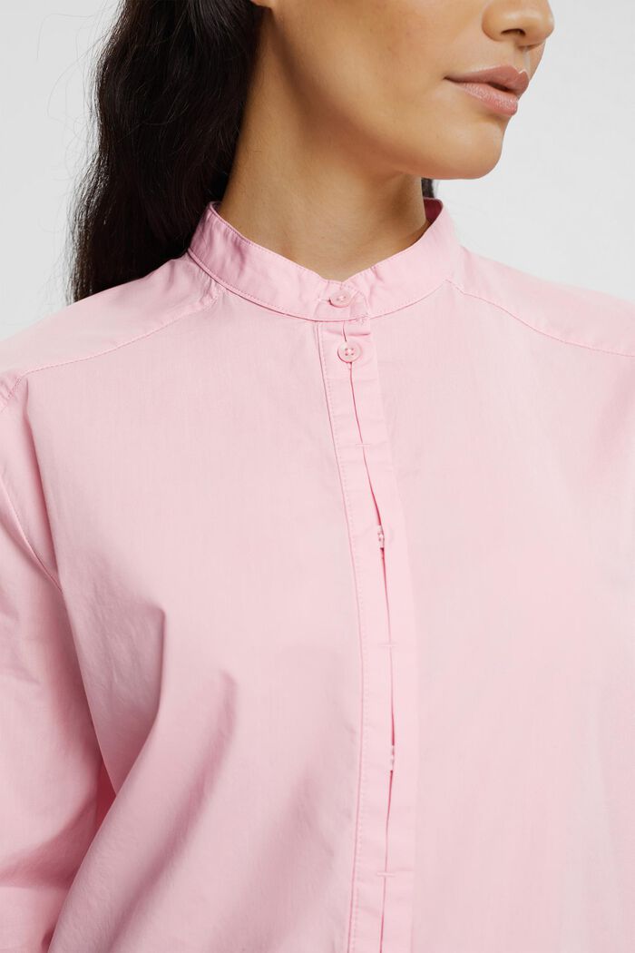 Bluse mit rundem Ausschnitt, organische Baumwolle