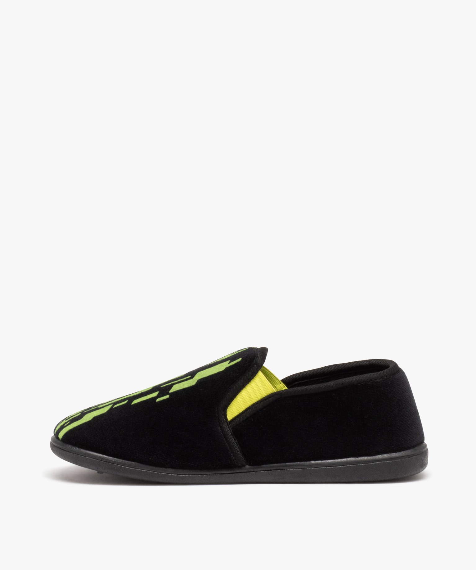 Chaussons en velours imprimé Garçon - Freegun noir | GEMO