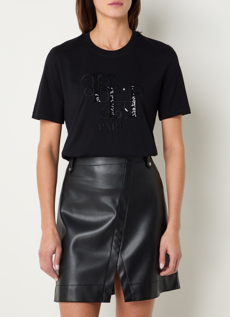 Fifth House Elyah T-shirt with logo embroidery and sequins