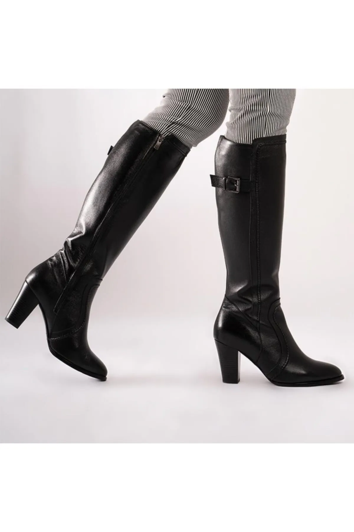CZ London  Damenstiefel aus echtem Leder mit Absatz, Winterschuhe