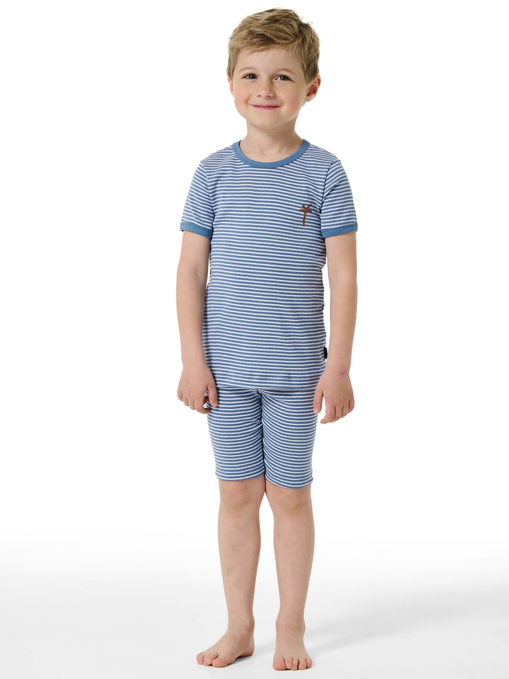 Schiesser Pyjama Natural Love in jeansblau günstig kaufen