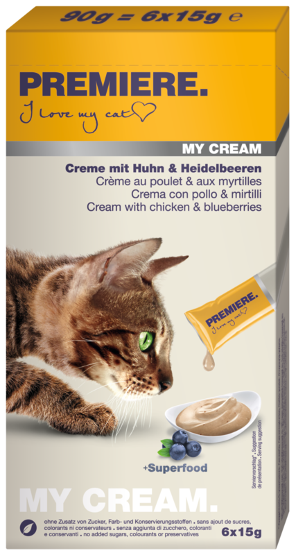 PREMIERE Snacks PREMIERE My Cream 11x6x15g Huhn & Heidelbeeren