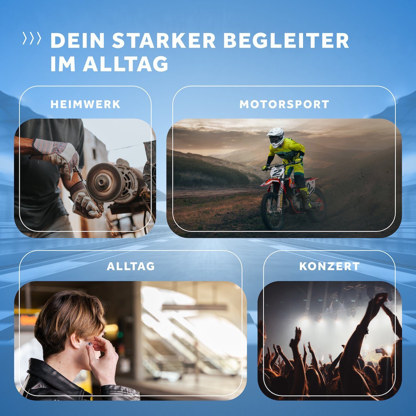 Schallwerk Gehörschutzstöpsel SCHALLWERK ® Strong+ Gehörschutz Ohrstöpsel mit extra starkem Schutz