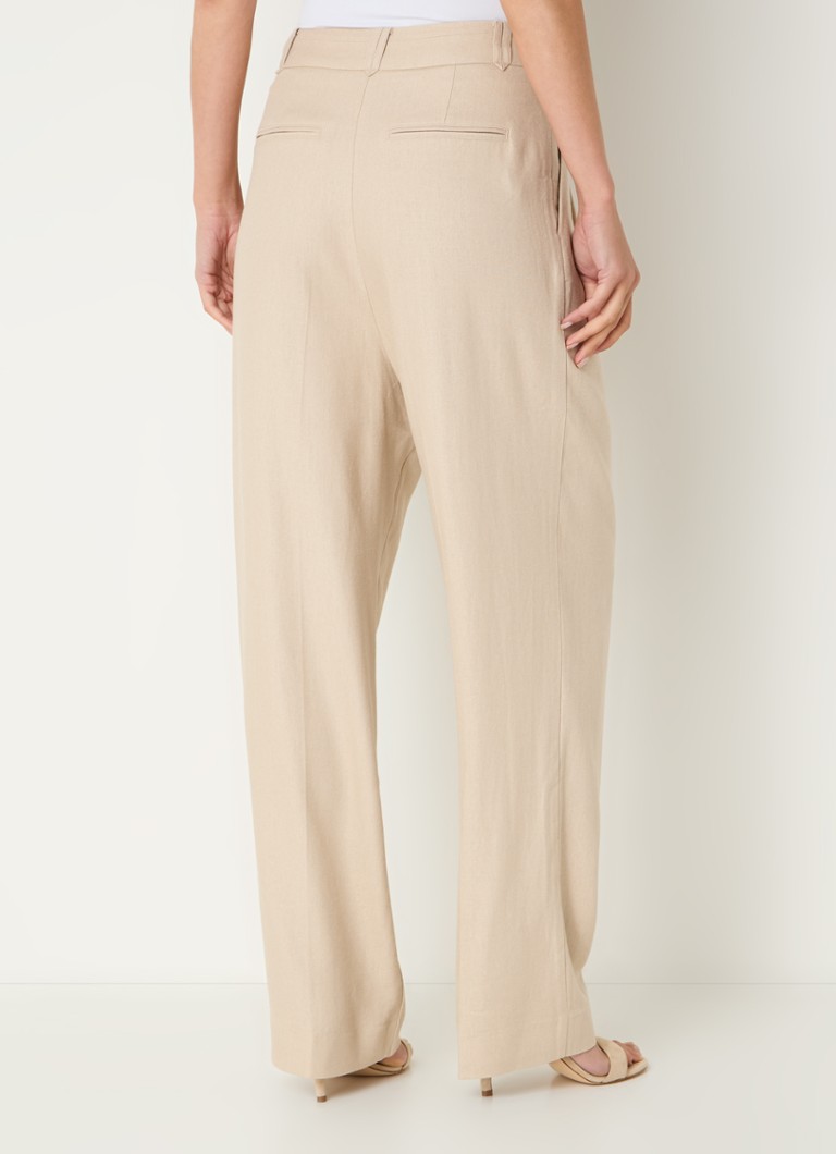 Pantaloni cu talie înaltă și croială dreaptă, de la Phase Eight Addison, din amestec de in.