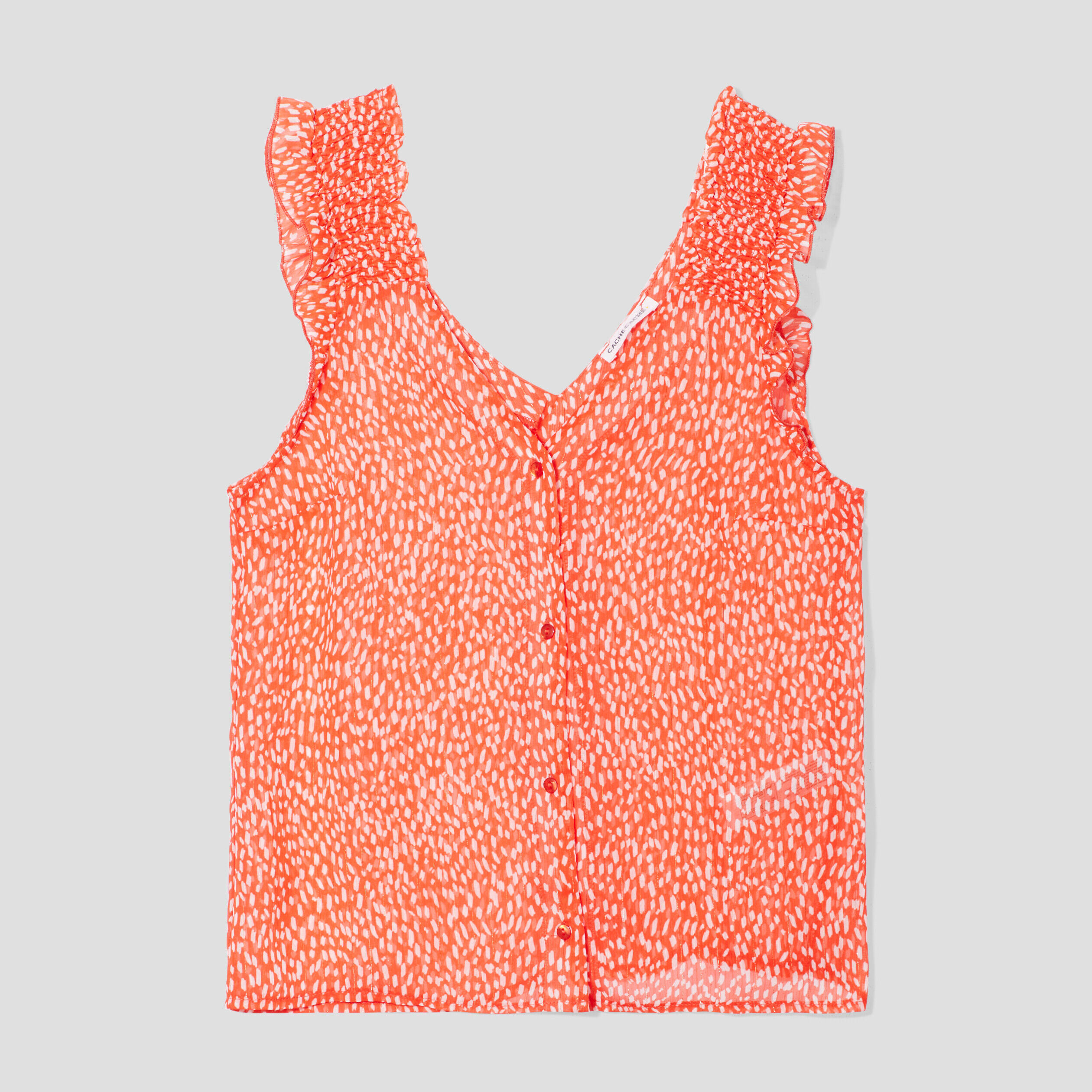 Blouse sans manches rouge femme | Cache Cache