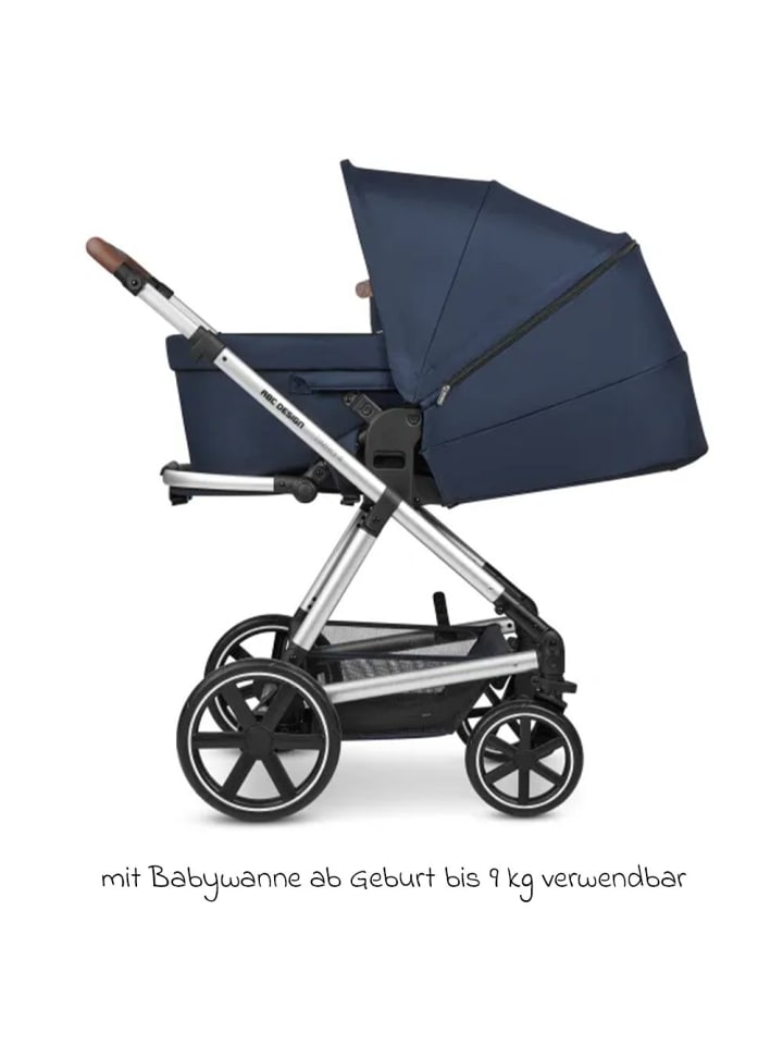 ABC-Design 3in1 Kombi-Kinderwagen-Set Timbo 4 mit Babywanne, in blau,silber günstig kaufen onesize