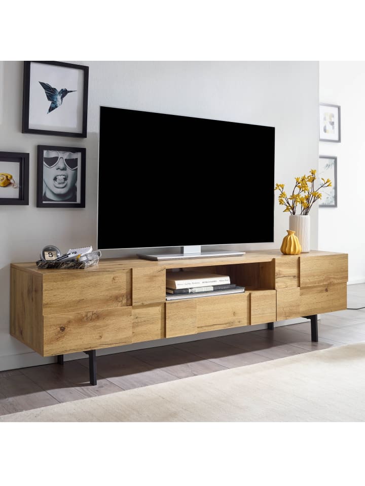 KADIMA DESIGN Lowboard | Eiche, 160x46x43cm, TV-Kommode, 2 Türen günstig kaufen onesize