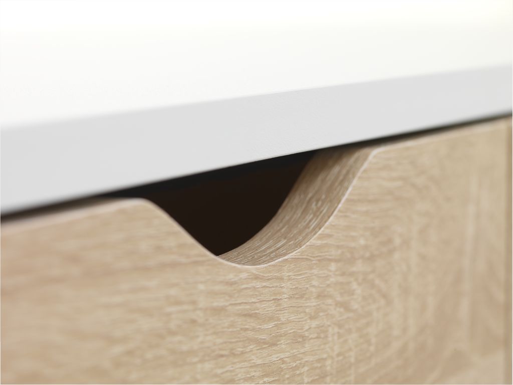 Bureau PLOVSVAD 50x110 chêne clair/blanc