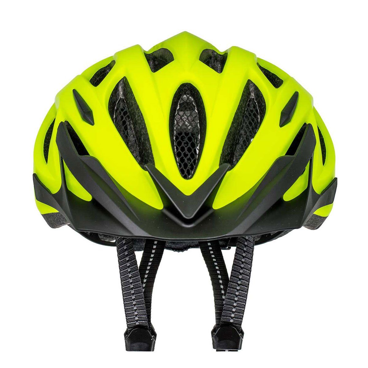 Airtracks Fahrradhelm Fahrradhelm Savage S/M (53-58cm), L/XL (58-63cm) (KJ-201 für Herren und Damen - EPS Körper), + IN MOULD / Neon Weiß Schwarz Matt