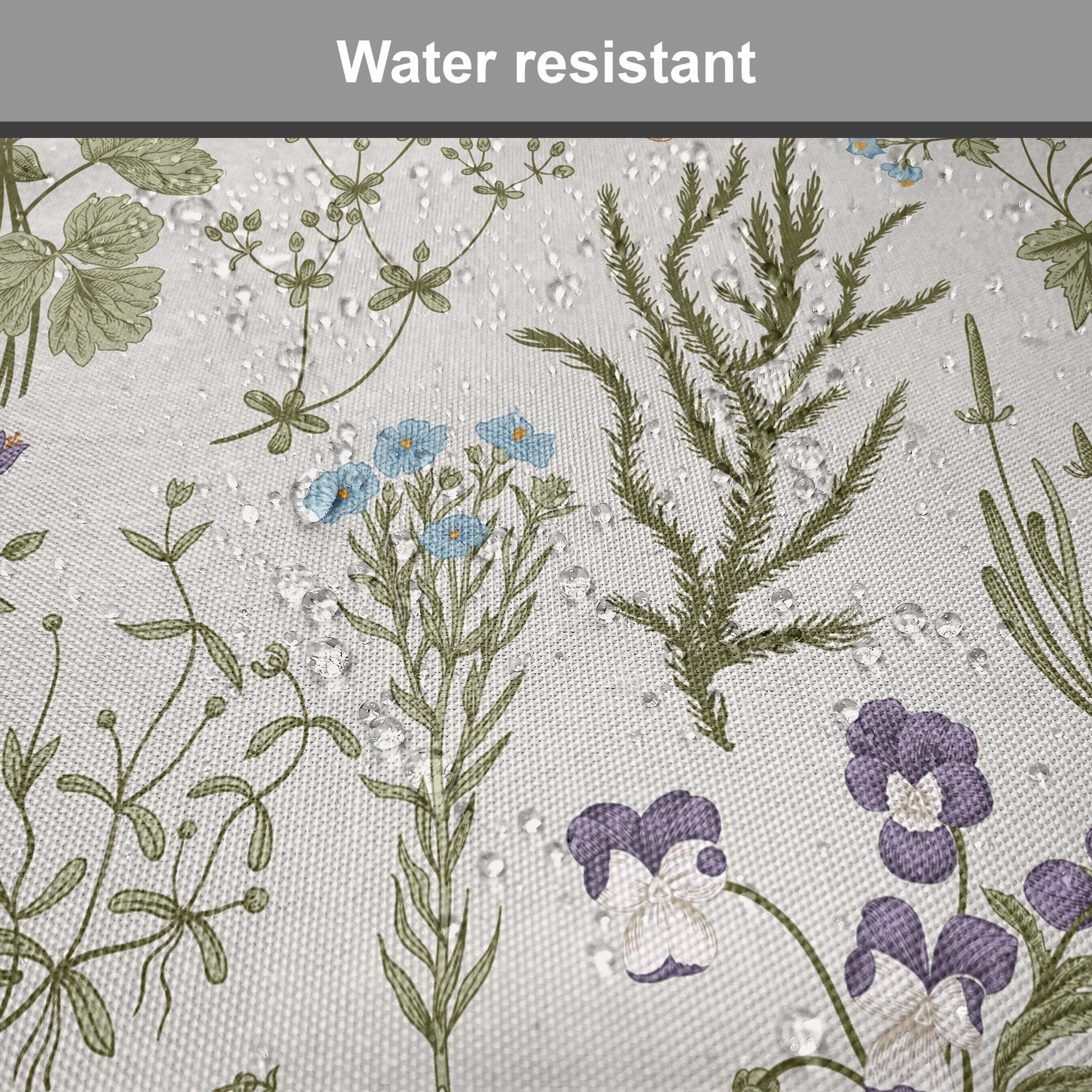 Abakuhaus Stuhlkissen Dekoratives wasserfestes Kissen mit Riemen für Küchensitze, Blumen Vintage Garden Plants