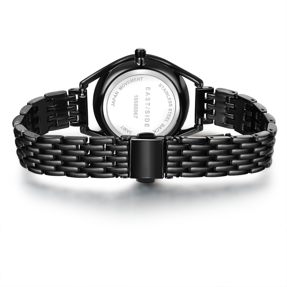 EASTSIDE Montre à quartz Edison en Noir Acier inoxydable en Noir Montre