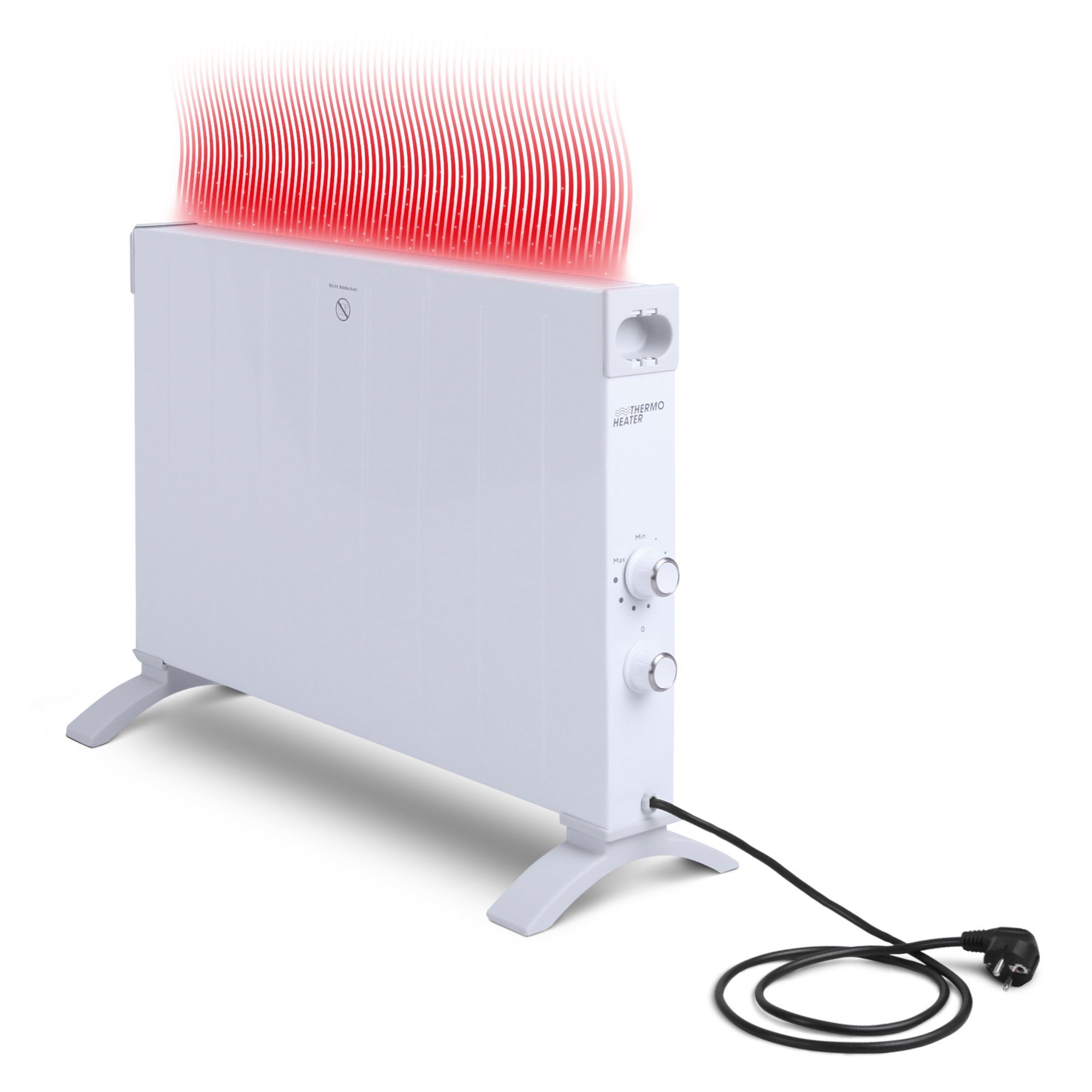 Bestlivings Konvektor Telewelt Heizkörper 9 Stufen - XL, 2500 W, Elektroheizung - Heizung elektrisch, Heizkörper Heizgerät Thermostat