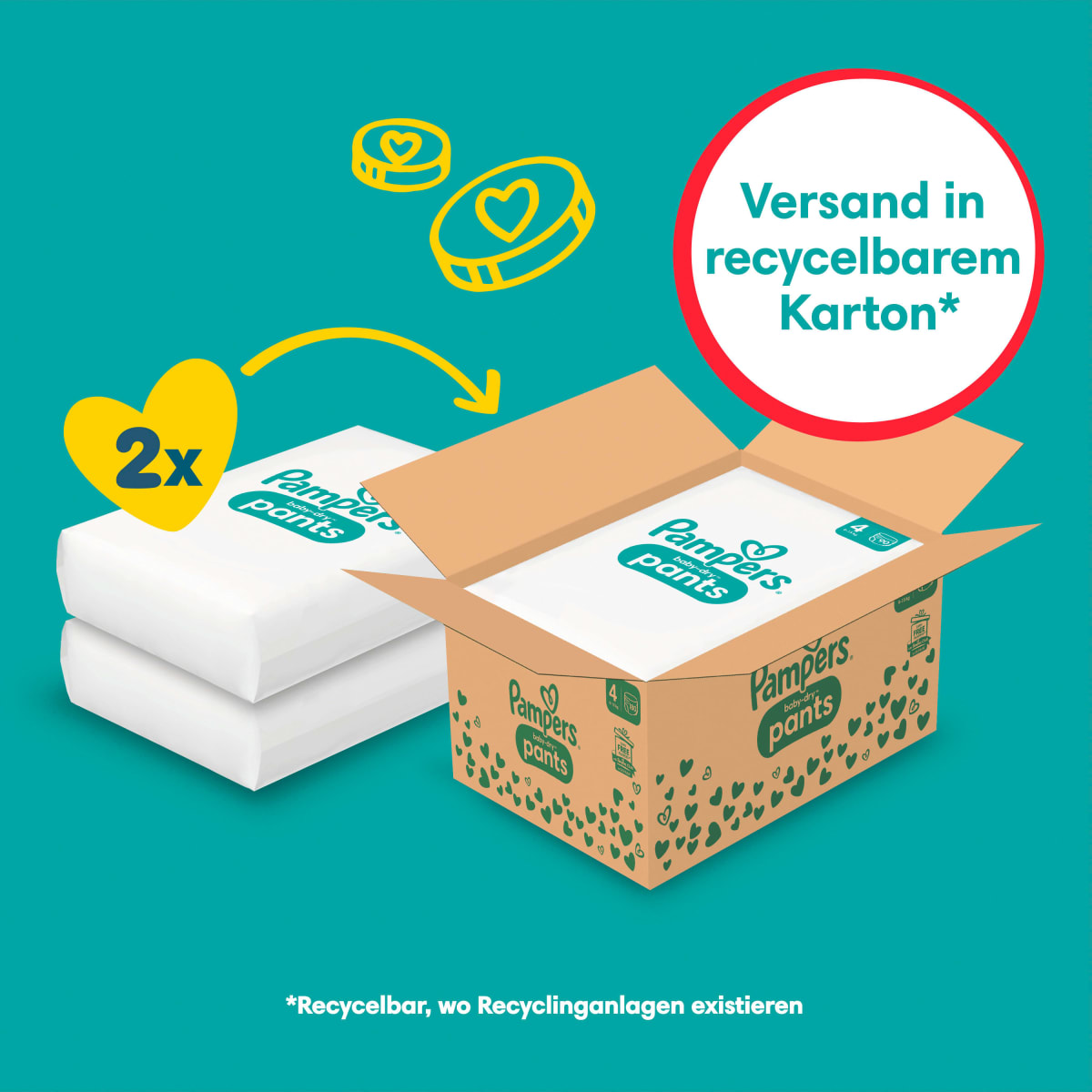 Baby Pants Baby Dry Gr.4 Maxi (9-15 kg), Monatsbox, 180 St