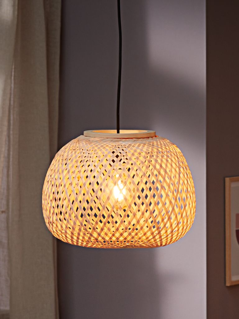 SIGVARD Lampa wisząca SIGVARD Ø35xW26cm bambus