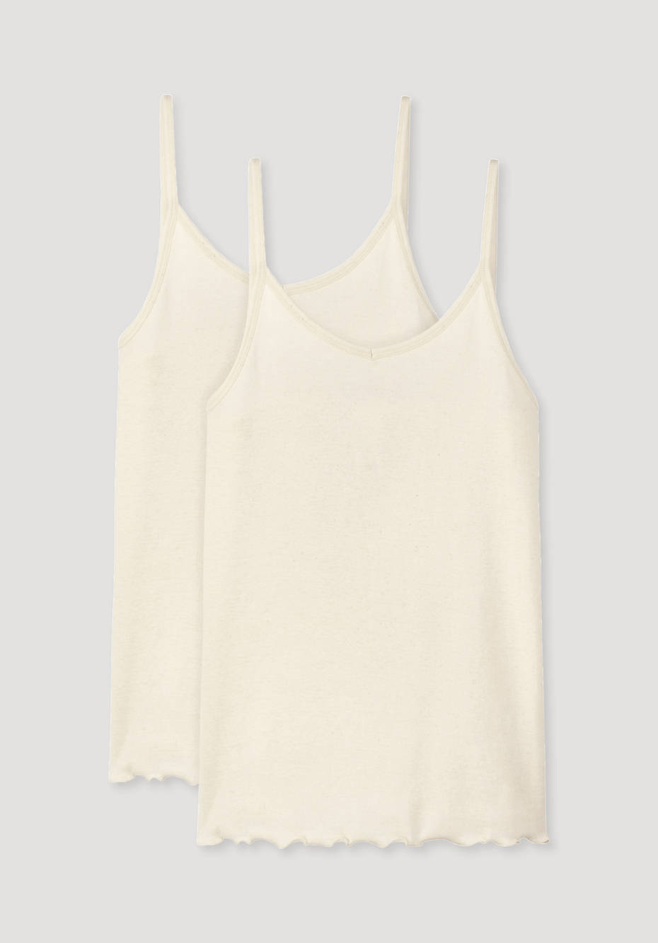 Spaghetti-Top mit V-Neck im 2-er Pack