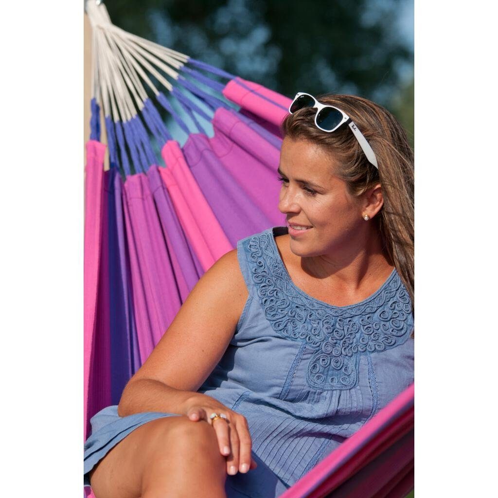 La Siesta Hängematte Orquídea Klassische Einzel-Hängematte aus Baumwolle versch. Farben