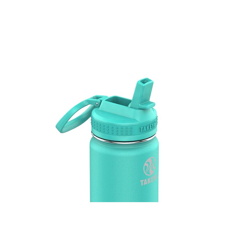 Takeya Actives Straw Insulated Bottle 18oz \/ 530ml Teal (51203)
