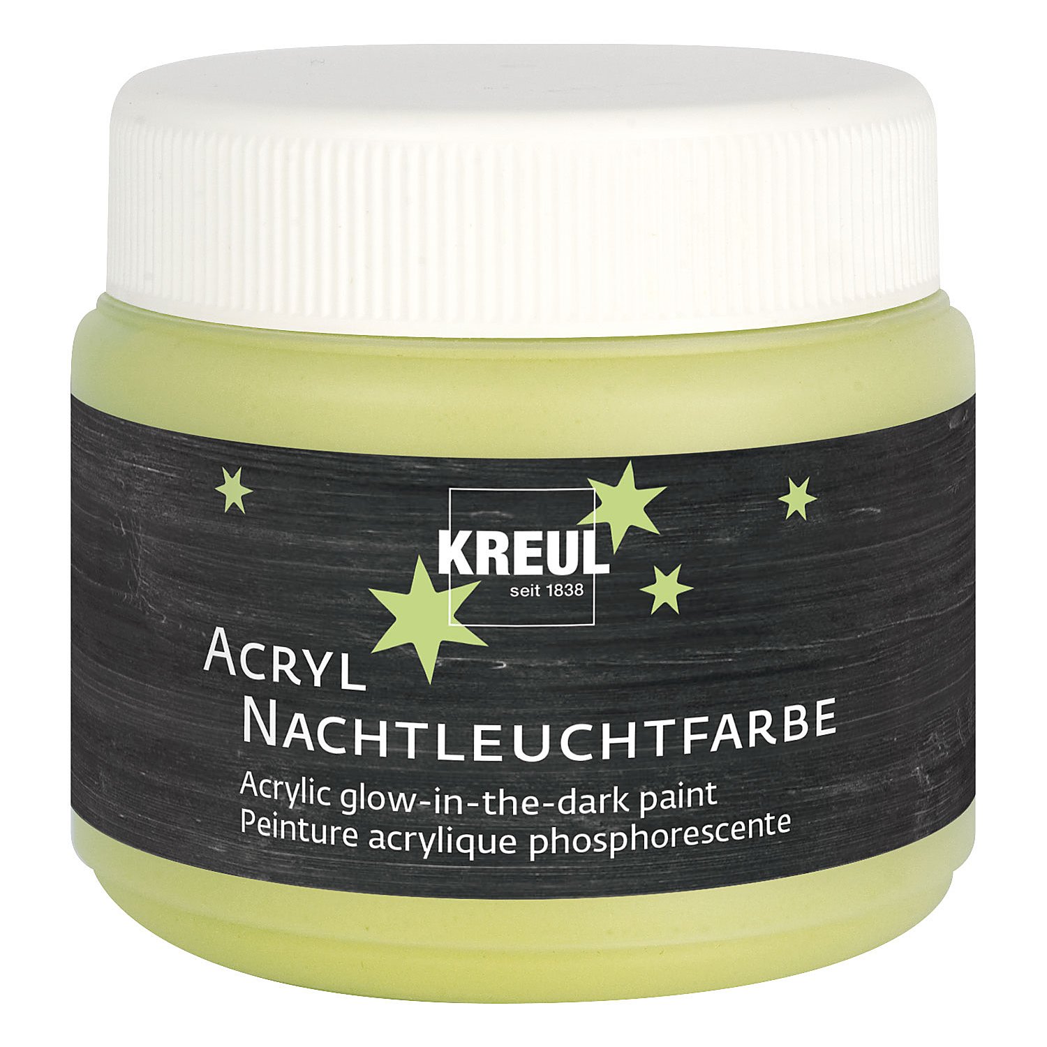 Acrylfarbe mit Nachtleuchteffekt, gelb, 150 ml