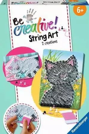 String Art Katzen - Bastelset für Kinder ab 6 Jahren