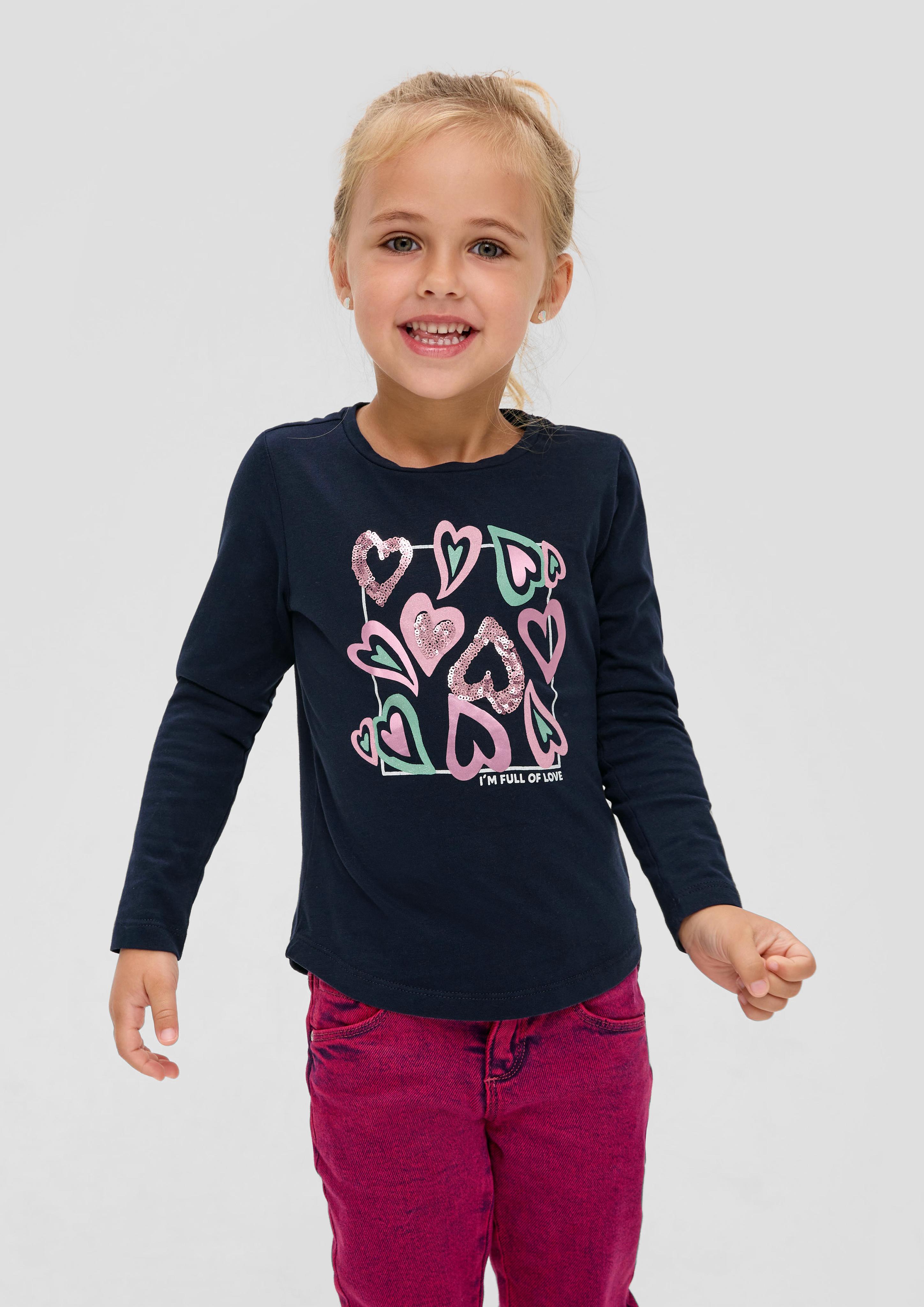 Longsleeve mit Paillettenbesatz  2133802-5952