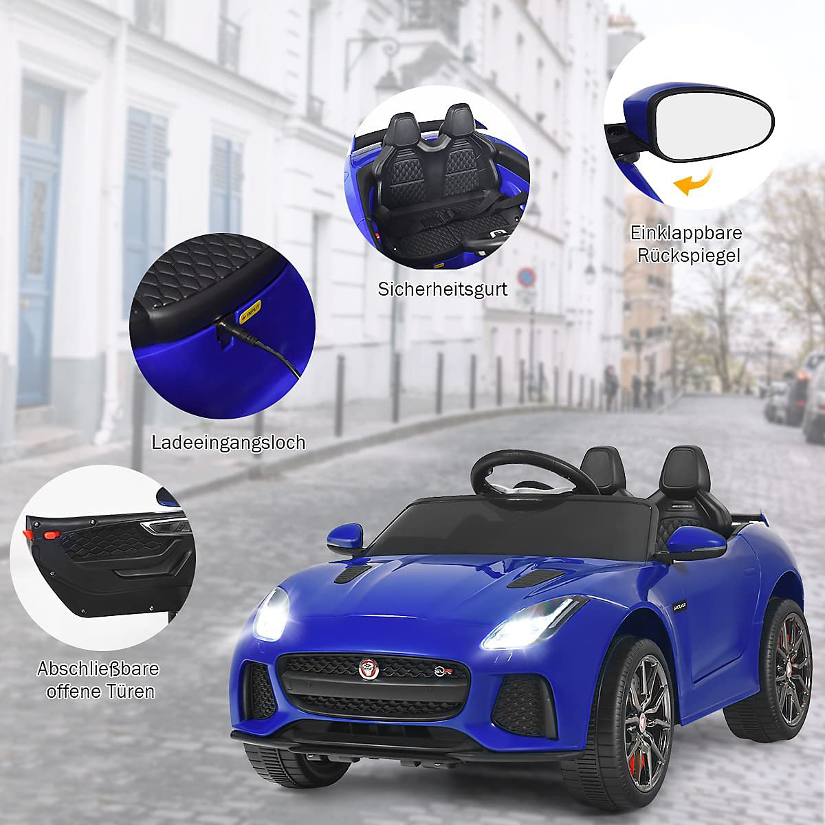 Elektroauto Jaguar mit Fernbedienung & Musik