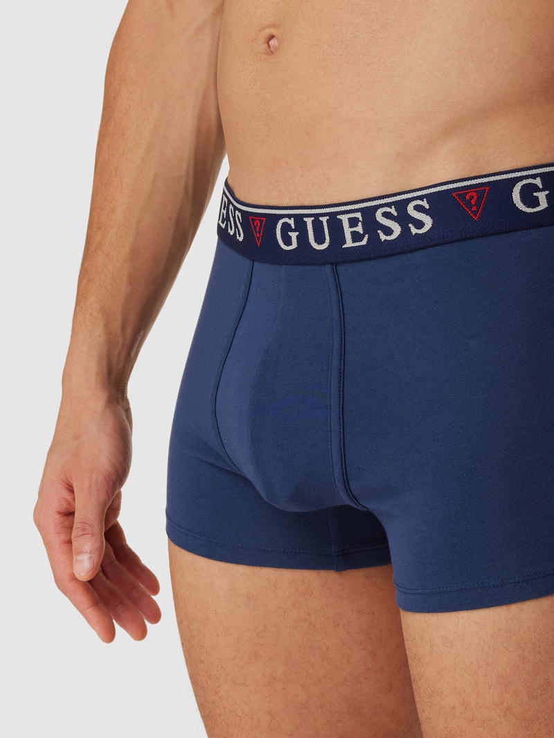 Trunks mit elastischem Logo-Bund im 3er-Pack in marineblau