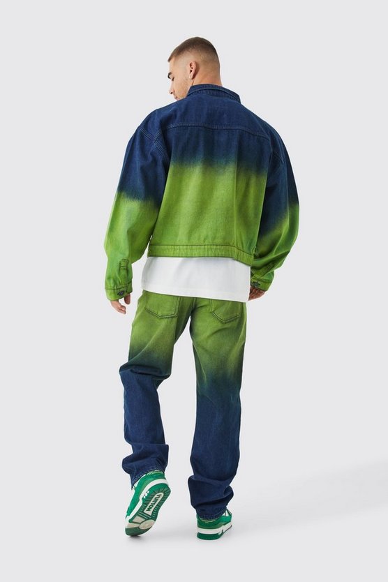 Lockere Jeans mit Farbverlauf