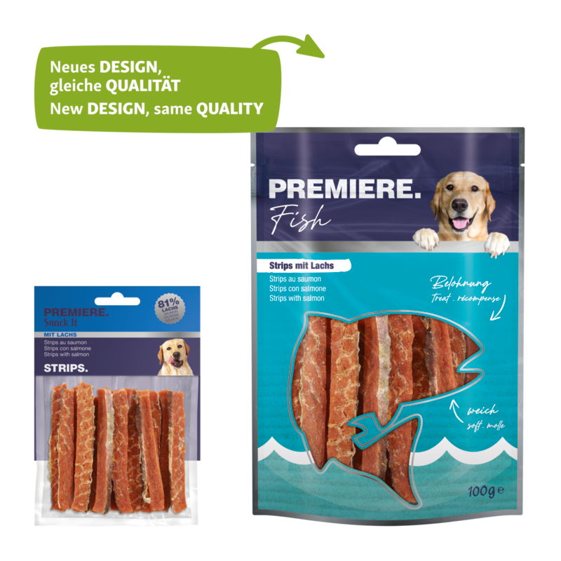 PREMIERE Snacks PREMIERE Snack it Strips mit Lachs 100g