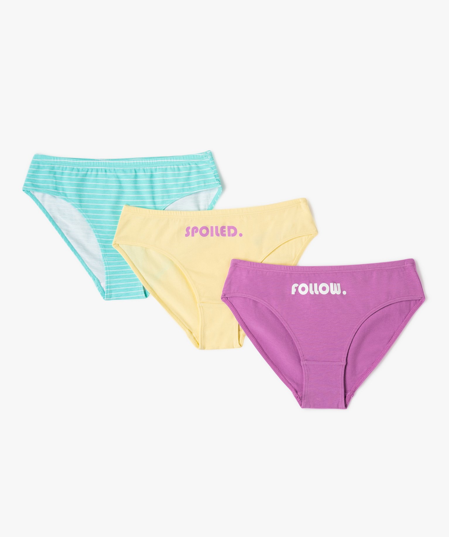 Culottes imprimées en coton stretch fille (lot de 3) multicolore | GEMO