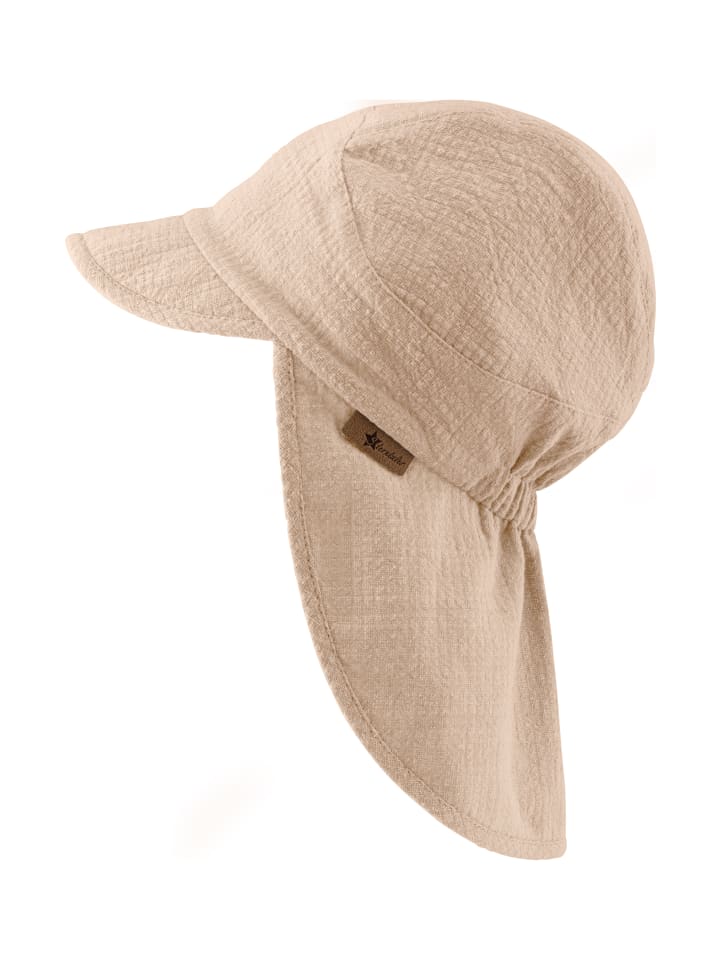 Sterntaler Schirmmütze mit Nackenschutz Struktur in beige günstig kaufen