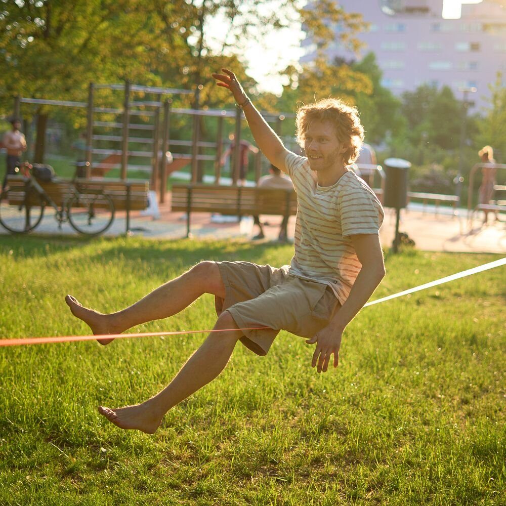 Sport-Thieme Slackline Slackline-Set, Komplett-Set mit Baumschonern und Beutel