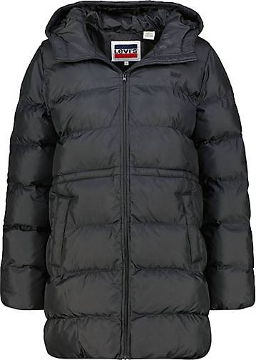Levi's Damen Steppjacke mit Kapuze HOODED MIDI CAVIAR