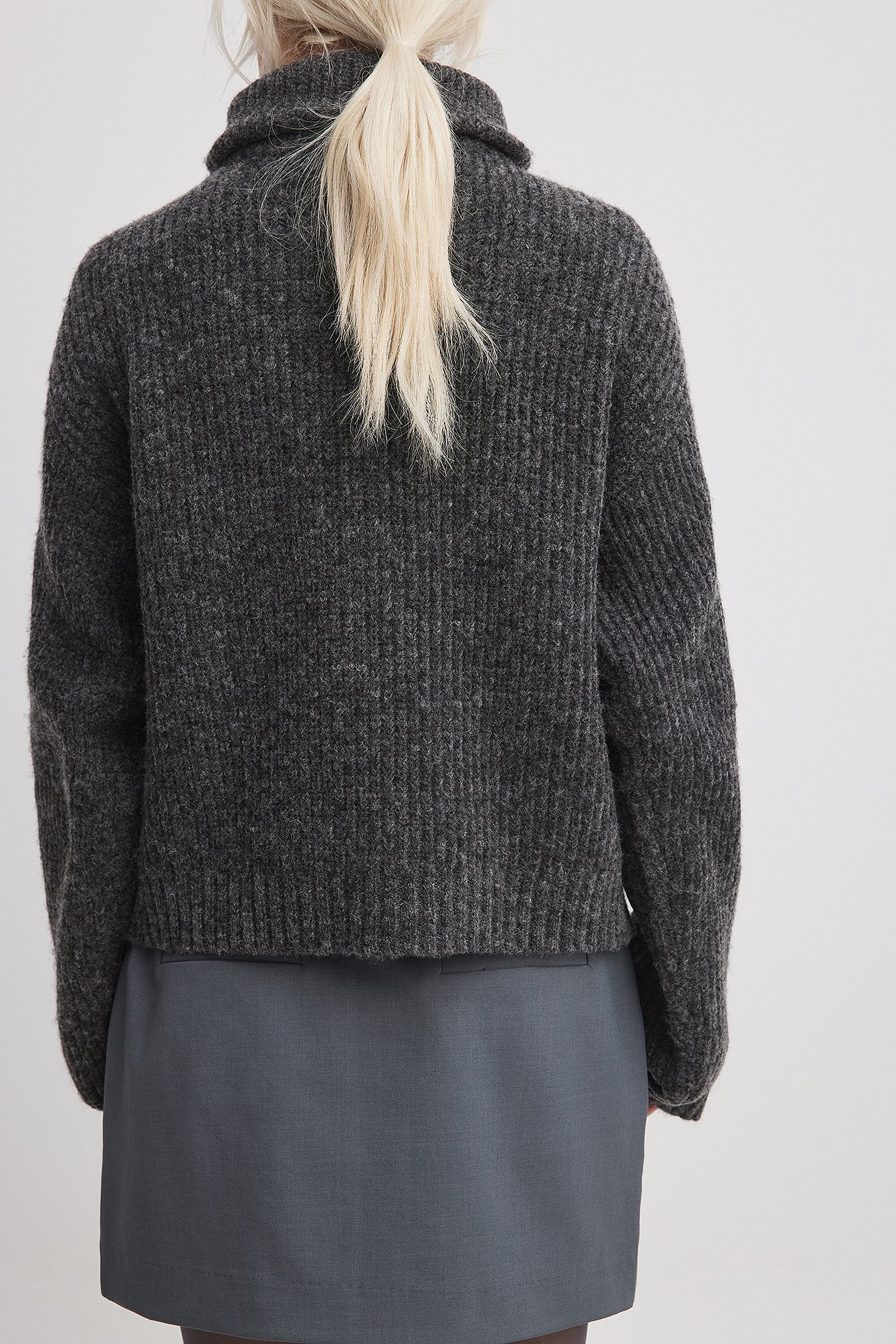 Strickpullover mit Reißverschluss